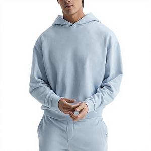 Sweat-shirt à capuche pour homme, coupe classique, 100 % coton épais, épaules tombantes, personnalisable avec logo, vierge, collection automne - Product Image 1