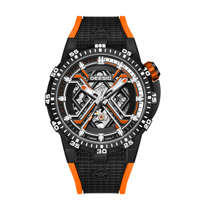 Dessio Men's Luxury <b>Skeleton</b> <b>Automatic</b> Mechanical <b>Watch</b> with Original Movement Custom Logo Wrist Replacement Parts - Product Image 5