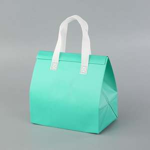 Sacs isothermes personnalisés en aluminium pour desserts commerciaux, thé au lait, pâtisseries, sacs d'emballage en tissu non tissé avec poignée - Product Image 1