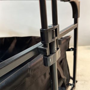 <span class=keywords><strong>Portail</strong></span> pliant pliable Wagon utilitaire Camping en plein air plage chariot jardin parc chariot 4 roues fortes poignée réglable - Product Image 6