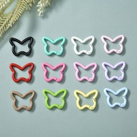 Mousquetons porte-clés papillon à ressort, crochets multifonctionnels en forme de papillon, accessoires pour bouteilles d'eau et sacs à dos, breloques DIY