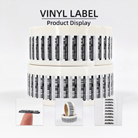 Rouleau d'étiquettes en vinyle personnalisées en gros avec motif à paillettes argentées pour l'étiquetage et l'impression d'actifs de location, pour utilisation en vrac