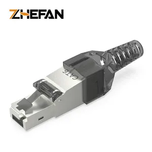 Cat6A Rj45 Modulaire Tooless Plug Rj45 Plug Connector Cat6a Afgeschermde Rj45 Toolless Plug