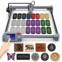 Machine de gravure laser Algolaser 15W avec écran tactile de 3,5 pouces, machines de marquage laser pour le bois, l'acrylique et la pierre