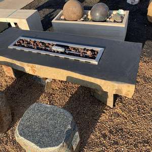 <span class=keywords><strong>Pierre</strong></span> <span class=keywords><strong>de</strong></span> <span class=keywords><strong>lave</strong></span> en basalte naturel Fire Pit poli pour jardin extérieur Yard - Product Image 3