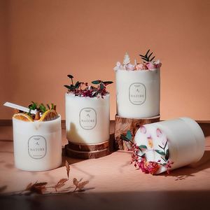 Handmade Eco-friendly Customizable logo Candle Gift <b>Box</b> with Dried Flowers Suitable Valentine's Day and New Year Welcome Gift - Product Image 3