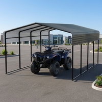 Abri de jardin préfabriqué en métal 20x20, abri de stockage extérieur en gros, auvent commercial pour voitures, carports thermolaqués en gros à vendre