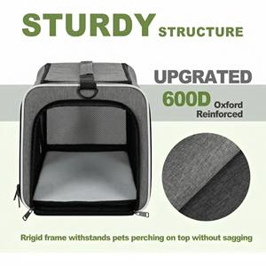 Tas Transportasi Kucing Hewan Peliharaan Berkualitas Tinggi, Dapat Diperluas, dan Portabel untuk Perjalanan (Grosir) - Product Image 6