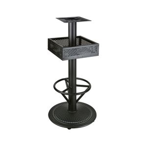 Cast Iron Chrysanthemum Base Steel Bar <b>Table</b> <b>Leg</b> with Planter Storage Basket Restaurant Furniture Durable Commercial Use - Product Image 2