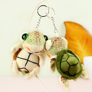 Simpatici giocattoli di <span class=keywords><strong>peluche</strong></span> OEM figurina morbida su misura <span class=keywords><strong>animali</strong></span> di <span class=keywords><strong>peluche</strong></span> <span class=keywords><strong>grandi</strong></span> <span class=keywords><strong>occhi</strong></span> di pelliccia materiale tartaruga ciondolo bambola portachiavi per promozione regalo - Product Image 1