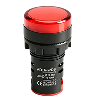 Mini voyant lumineux LED AD16-22DS avec trou de montage de 22 mm, lampe de signalisation pour équipement électrique AC/DC12V 24V 220V 380V