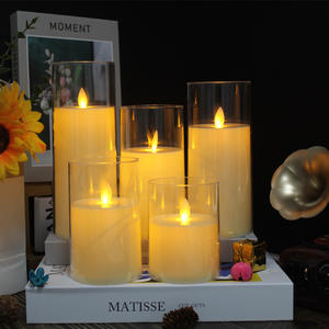 बड़े सिमुलेशन स्विंग का नेतृत्व इलेक्ट्रॉनिक मोमबत्ती ऐक्रेलिक ग्लास क्रिसमस जन्मदिन की शादी का माहौल लेआउट मोमबत्ती प्रकाश - Product Image 2