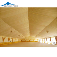 Carpa de marquesina de boda de lujo para 200-300 personas con forro de decoración y carpa de alquiler de fiesta interior de pared lateral a la venta