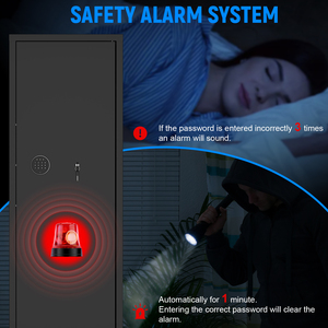 10-15-súng công suất an toàn truy cập nhanh kỹ thuật số bàn phím Chống Trộm Chống Pry thiết kế an ninh nhà an toàn với điều chỉnh Pegboard - Product Image 3