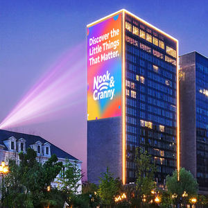 Projecteur Gobo Haute Puissance QiaoXun Étanche <span class=keywords><strong>Super</strong></span> Lumineux Laser Logo Affichage d'<span class=keywords><strong>Image</strong></span> Extérieur Bâtiment Publicité Lumineuse LED - Product Image 1