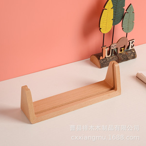 Custom Wooden U Shaped Photo Frame <b>Beech</b> Material Handmade Tabletop Display For Home Office <b>Desk</b> Decor Base Various Sizes - Product Image 5