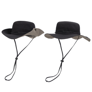 New Custom Fashion Plain Solid Color Waterproof Large Brim Climbing Bucket <b>Hat</b> Camping Fisherman <b>Hat</b> for Women <b>Men</b> - Product Image 4