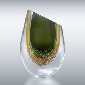 Florero inclinado moderno, vidrio soplado a mano, decoración Vintage para el hogar, jarrón de Murano con <span class=keywords><strong>flores</strong></span> para el hogar o la oficina - Product Image 2