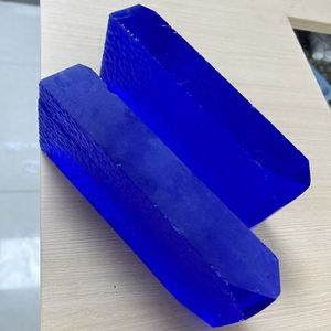 1 Pieza de Cristal de Cuarzo Hidrotermal en Bruto, Cristales Azules Oscuros Sin Cortar, Gema Sintética en Bruto para Corte de Gemas - Product Image 4