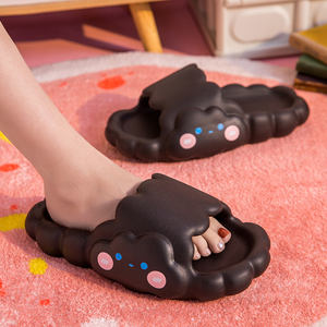 Sandales d'été pour femmes, design nuage, motif dessin animé mignon, pour couples, en EVA, plateforme épaisse, semelle rebondissante, pour la plage et la maison - Product Image 2