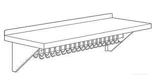 Estante de pared para ollas de alta resistencia, 1 estante para ollas para cocina comercial - Product Image 5