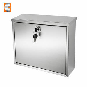 Buzón de Pared de Acero Inoxidable de Gran Capacidad con Cerradura de Llave, Resistente a la Intemperie para Exteriores, Hogar u Oficina, para Cartas y Correspondencia - Product Image 1