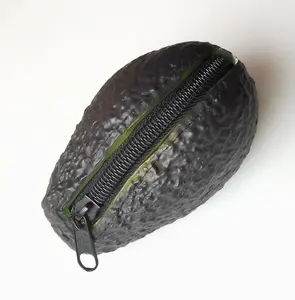 सिलिकॉन सिक्का पर्स ज़िप के साथ चाबी का गुच्छा चमड़े मिनी बच्चों महिला कस्टम थैली फ्रेम प्यारा छोटे Mens पर्स avocado बैग
