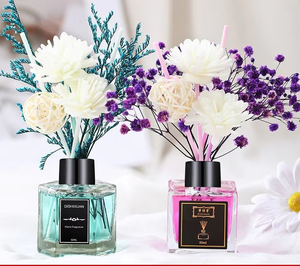 Diffuseur de roseaux en céramique décoratif pour la maison, luxe européen, 50 ml, longue durée, aromathérapie DIY, huile essentielle parfumée, sans BPA - Product Image 3