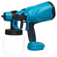 Pistolet de pulvérisation de peinture sans air 21V à moteur brossé, avec gobelet de 1L et buse de 1,8 mm, outil sans fil à batterie à débit variable pour le bricolage et l'industrie
