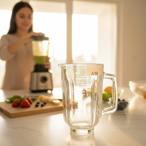 A18 <span class=keywords><strong>Vaso</strong></span> <span class=keywords><strong>de</strong></span> <span class=keywords><strong>Vidrio</strong></span> Redondo <span class=keywords><strong>de</strong></span> Repuesto para <span class=keywords><strong>Licuadora</strong></span> <span class=keywords><strong>Oster</strong></span> <span class=keywords><strong>de</strong></span> 1500ml, Uso Doméstico, Venta al por Mayor en China - Product Image 2
