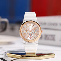 Reloj de Cuarzo NYY para Mujer con Correa de Silicona Colorida, Estilo Deportivo Casual con Caja Transparente, Varios Colores Disponibles