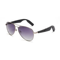 Lunettes de soleil intelligentes Top Classic Pilot, Lunettes de soleil audio intelligentes IA, Lunettes de soleil polarisées TAC de haute qualité pour l'extérieur avec fonction de traduction