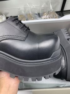 Chaussures habillées en cuir véritable pour hommes, noires, à lacets, plateforme, tendance et élégantes, rehaussantes - Product Image 5