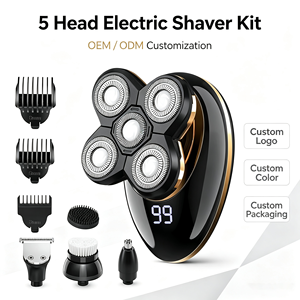 <span class=keywords><strong>Rasoio</strong></span> Elettrico Ricaricabile USB ad Alta Potenza, Impermeabile, con Cinque Lame Rotanti per Viso, Corpo <span class=keywords><strong>e</strong></span> Barba, Trimmer a Lunga Durata - Product Image 1