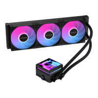 Boîtier d'ordinateur de jeu ICE APEX VISION S 360 BK avec refroidisseur d'eau, roulement à billes ARGB, compatible Intel LGA115X/1200/1700/1851 AM4 AM5, silencieux