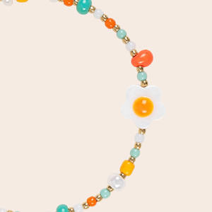 Pulsera YXM B76 de oro, piedra natural, nácar y acero inoxidable, tamaño ajustable, pulsera con dijes para primavera/verano. - Product Image 2