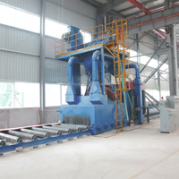 Machine de sablage et de peinture automatique pour tôles et profilés en acier Jichuan avec fonctions de décapage, de dégraissage et de polissage, origine Shandong