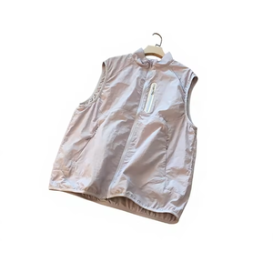 Wholesale custom logo men's and women's lightweight breathable stand up collar <b>vest</b>, quick drying spliced <b>vest</b> - Product Image 3