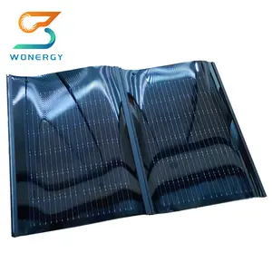 35w Wave Double Glass Baldosas Solares Limpieza De Paneles Solares Tejas Solares For Green Energy