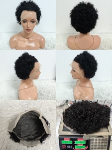 โปรโมชั่น Letsfly วิกผม Pixie Curly ราคา 9.5 ดอลลาร์ วิกผมหน้าผากลูกไม้ 13x4 วิกผมสั้นแบบ Water Wave ผมบราซิลแท้ 100% วิกผมมนุษย์แท้ ขายส่ง - Product Image 4