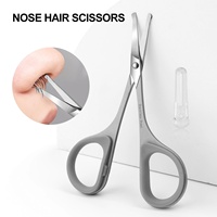 Ciseaux de maquillage professionnels à poignée confortable en acier inoxydable, ciseaux à sourcils de haute qualité à pointe affûtée, ciseaux à cuticules pour ongles
