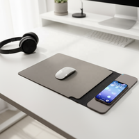 Nouveaux Gadgets Technologiques 2026 : Housse Magnétique en Cuir 6-en-1 pour Ordinateur Portable avec Power Bank, Chargeur Sans Fil Rapide 15W, Support pour Ordinateur Portable et Tapis de Souris