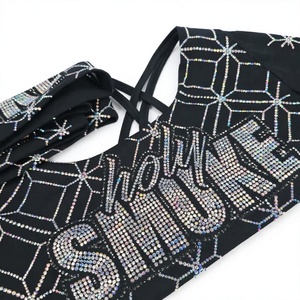 แสดงให้ฉันเห็นตัวอักษรคริสตัลแบบรีดร้อนติดเสื้อผ้า Rhinestone Hotfix Transfer AB สำหรับชุดกีฬา ชุดออกกำลังกาย DIY OEM/ODM - Product Image 1