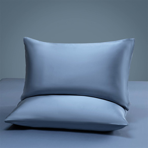 Skin-friendly and Comfortable 50% Lyocell 50% Microfiber Blended <strong>Pillow</strong> Cover Plain <strong>Navy</strong> Blue Single Pillowcase Bedding - Product Image 1