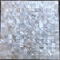 Mosaico de Concha de Nácar Plateada de Forma Irregular de Alta Gama para Paredes, Pisos, Escaleras, Moderno, 3 mm de Grosor, para Cocina y Hotel