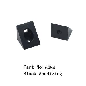 中国メーカーRoHS認証 ODM/OEM 6484 2穴 シルバー 強力CNCガセットコーナーブラケット 25/30/40/45 アルミプロファイル用 - Product Image 2