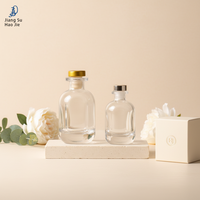 Bouteille diffuseur d'arômes sans flamme en rotin 50ml/100ml, surface transparente découpée, bouteille diffuseur d'arômes vide