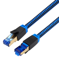 Produsen Cina tugas berat kucing 8 kabel Ethernet 40Gbps SFTP RJ45 datar Cat8 LAN kabel Patch 20% Off terbuat dari tembaga