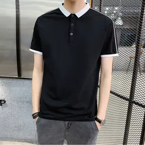 Lain Youth informal-Camiseta de algodón para hombre, Polo holgado de manga corta con solapa