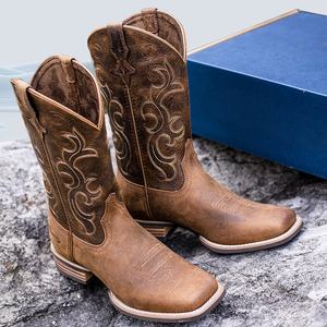 סגנון חדש cowboy מגפיים נשים שנה טובה welt העליון cowboy איכותי מגפיים נשים מחוז - Product Image 5